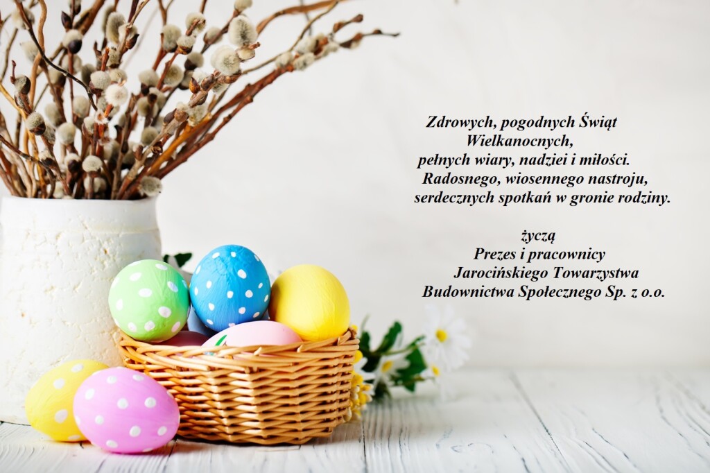 Happy Easter. Congratulatory easter background. Easter eggs and flowers. Background with copy space. Selective focus.